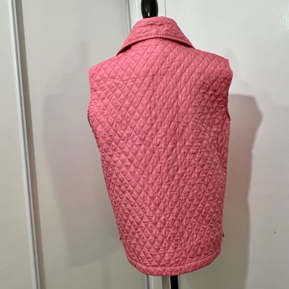 Debra DeRoo quilted 100% silk lightweight pink vest Size XL w/down/high collar - Picture 3 of 14